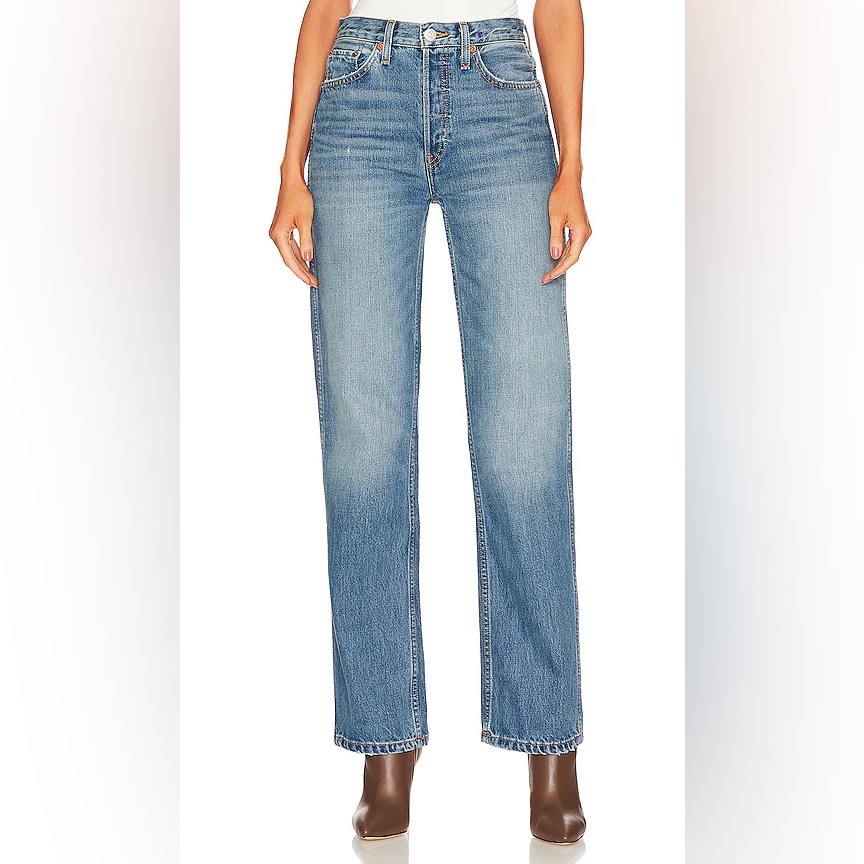 Nwt Re/Done 90s High Rise Loose In Blue Haze Wash - Sz 27